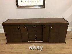 Large Heavy Solid American Buffet 4 Drawer Sideboard With Sliding Doors