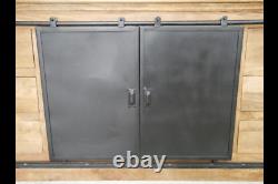 Large Industrial Iron Door & Mango Wood Sideboard Drawer & Cupboard Storage