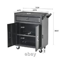 Large Metal Tool Chest Box Roller Cabinet Garage Tool Storage Cart Drawer withKeys