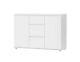 Large Modern White 2 Door 3 Drawer Sideboard Sleek Home Storage Furniture