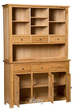 Large Oak Sideboard Top Wide Storage Dresser Top Solid Wood Unit