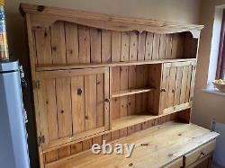 Large Pine Three Door, Drawer Welsh Dresser