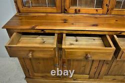 Large Pine Welsh Kitchen Dresser 4 Door Drawer Glazed Top delivery available