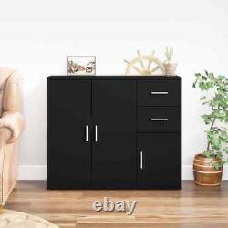 Large Rectangular Wooden Home Sideboard Storage Cabinet Unit 3 Doors 2 Drawers