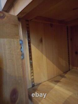Large Solid Chunky Wood Handmade Sideboard Cupboard Pine VGC 1.8m long