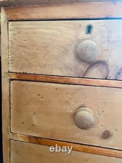 Large Solid Pine Chest of Drawers Vintage/Antique/Victorian