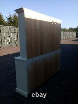 Large Solid Pine Farmhouse Welsh Dresser Sideboard 4 Drawers 4 Cupboard Doors