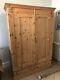 Large Solid Pine Wardrobe 2 Door, 2 Drawer, Collection Only