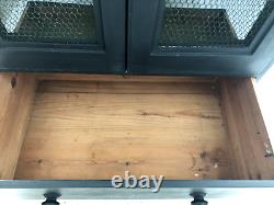 Large Victorian 2 Door Gothic Cupboard 5 shelves over 1 large drawer