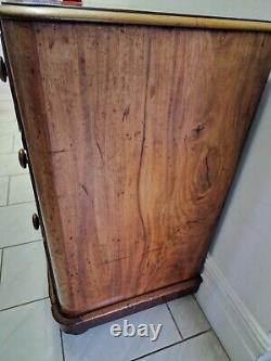 Large Victorian Two Over Two Mahogany Chest Of Drawers