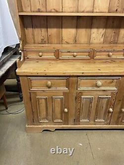 Large Vintage Antique Pine Welsh Dresser Country Kitchen Farmhouse Style