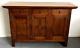 Large Vintage Carved Oak Sideboard Metal Handles Lockable Heavy Dovetail Joints