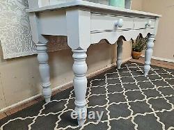 Large Welsh Dresser Pine / Chalk Painted Grey Handmade Kitchen Painted