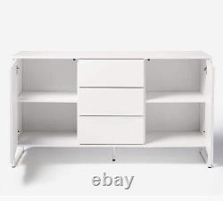 Large White Gloss Sideboard Cabinet Storage Unit Furniture