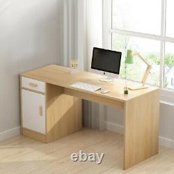 Large Wide Computer Desk PC Laptop Study Table Home Workstation With Drawer&Door