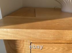 Large Wide Solid Oak 6 Drawer Sideboard H77 W150cm
