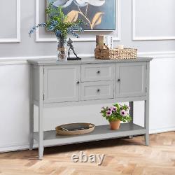 Large Wooden Sideboard Buffet Cabinet Storage Unit 2 Drawers Doors Console Table