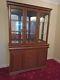 Large Wooden Triple Display Cabinet (glass Doors, Drawers & Cupboards) Lights