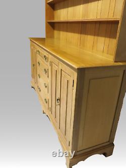 Large golden oak dresser 4 cupboard doors 4 drawers #2596
