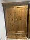 Large Pine Double Door Wardrobe With Drawers