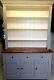 Large Pine Painted 3 Door, 3 Drawer Dresser With Shelves