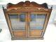 Large Vintage Oak Smokers Cabinet Bevelled Glass Doors, 7 Drawers Jewellery Huge