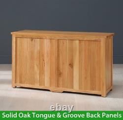 London Solid Oak Large Sideboard 3 Drawer 2 Door Wide Dining Storage UK19