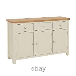 Marbury Cream Painted Large 3 Drawer 3 Door Sideboard