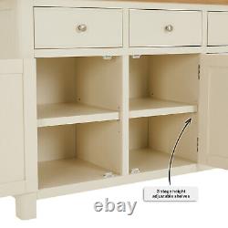 Marbury Cream Painted Large 3 Drawer 3 Door Sideboard