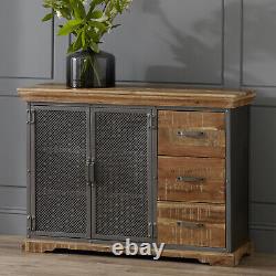 Metro Industrial Solid Acacia and Reclaimed Metal Living & Dining Range