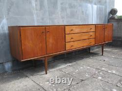 Mid 20th Century Everest Large 7ft Teak Sideboard with Cupboards and Drawers