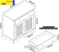 Milan 2 Door 1 Drawer Sideboard Cabinet Storage Organizer for Your Home Stor