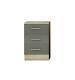 Modern 6 Door Large Fitment Mirrored Wardrobe In High Gloss Grey, 3 Drawers