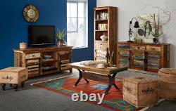 Modern Reclaimed Boat Wood 3 Doors and 3 Drawers Large Sideboard for Dining Room
