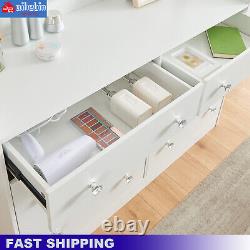 Modern White Chest of Drawers Bedroom Furniture Storage Bedside 6 large Drawers