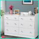 Modern White Chest Of Large Drawers 6-drawer Dresser Storage Cabinet With Handle