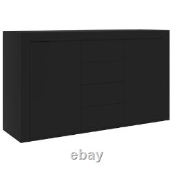 Modern Wooden Large Home Sideboard Storage Cabinet Unit With 4 Drawers 2 Doors