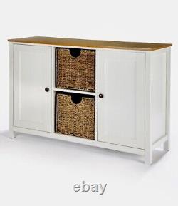 New Devon Large Sideboard Drawer Cabinet White