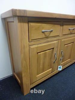 New Large Contemporary Chunky Oak 3 Door 3 Drawer Sideboard Morris Furniture