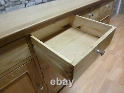 New Large Contemporary Light Oak 4 Door 6 Drawer Sideboard Furniture Store