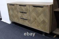 New Large Contemporary Parquet Oak Sideboard 165cms Furniture Store