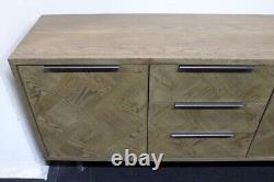 New Large Contemporary Parquet Oak Sideboard 165cms Furniture Store