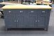 New Large Country Oak & Grey 4 Door 2 Drawer Sideboard Barker & Stonehouse