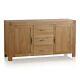 Oak Furnitureland Alto Natural Solid Oak Large Sideboard Rrp £449.99