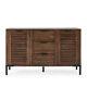 Oak Furnitureland Detroit Solid Hardwood & Metal Large Sideboard Rrp £399.99