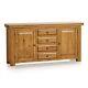 Oak Furnitureland Hurcules Solid Oak Large Storage Sideboard Rrp £544.99