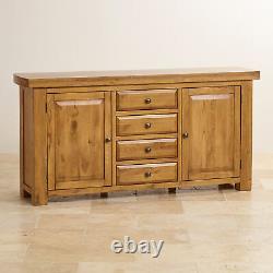 Oak Furnitureland Hurcules Solid Oak Large Storage Sideboard RRP £544.99