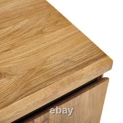 Oak Furnitureland Large Sideboard Boston Natural Solid Oak Metal RRP £579.99