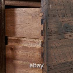 Oak Furnitureland Large Sideboard Detroit Solid Hardwood And Metal RRP £599.99