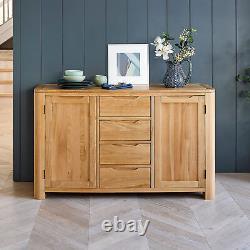 Oak Furnitureland Large Sideboard Storage Romsey Natural Solid Oak RRP £394.99